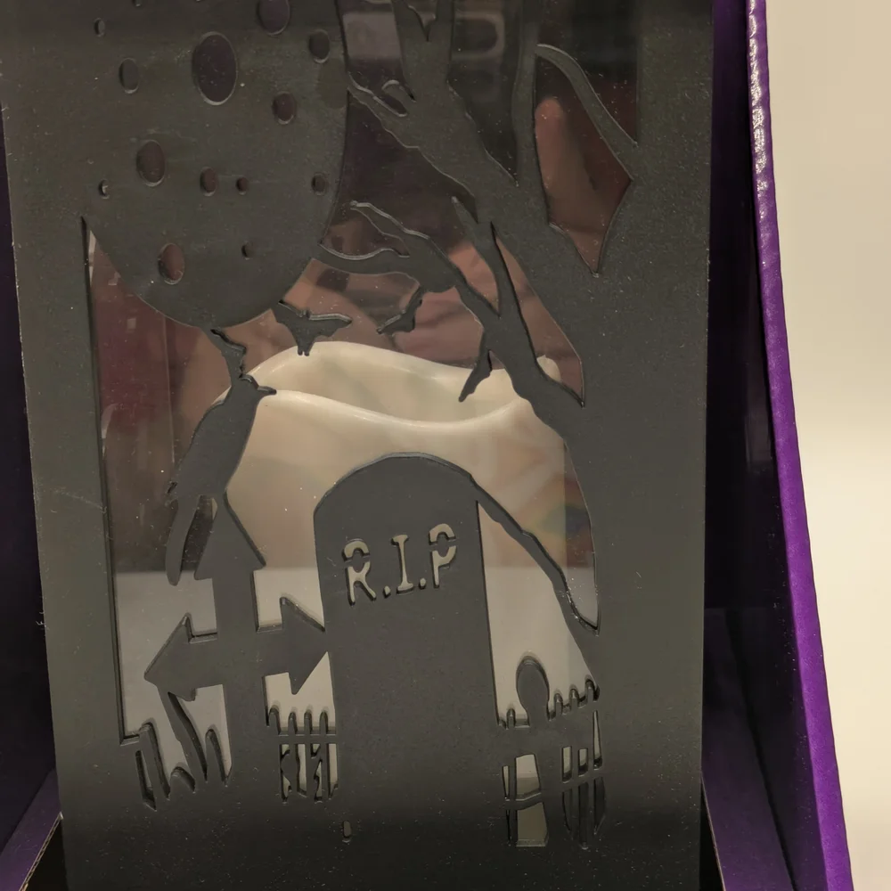 Black Flameless Candle Lantern Halloween Theme